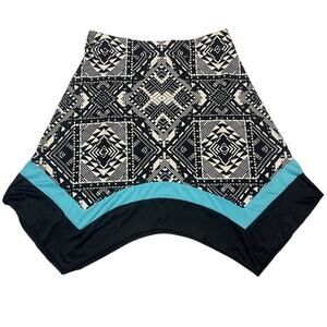 NEW DIRECTIONS 3X Black Aztec Print High Stretch Shorts